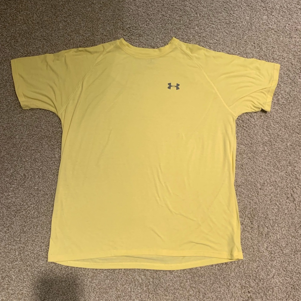 Yellow under armour t-shirt